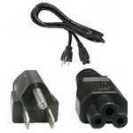 1Ft Notebook Power Cord 3 Prongs NEMA5-15P/IEC320 C5 18AWG - oneprizes.com