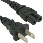 1Ft 2-Prong Figure-8 Notebook Power Cord, Non-Polarized (IEC320 C7 to NEMA 1-15P) - oneprizes.com