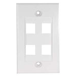 4Port Keystone Wallplate White Decora Type - oneprizes.com